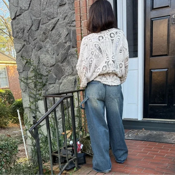 Retro Chic Loose fit wide leg Baggy Jeans - Picture 6 of 7